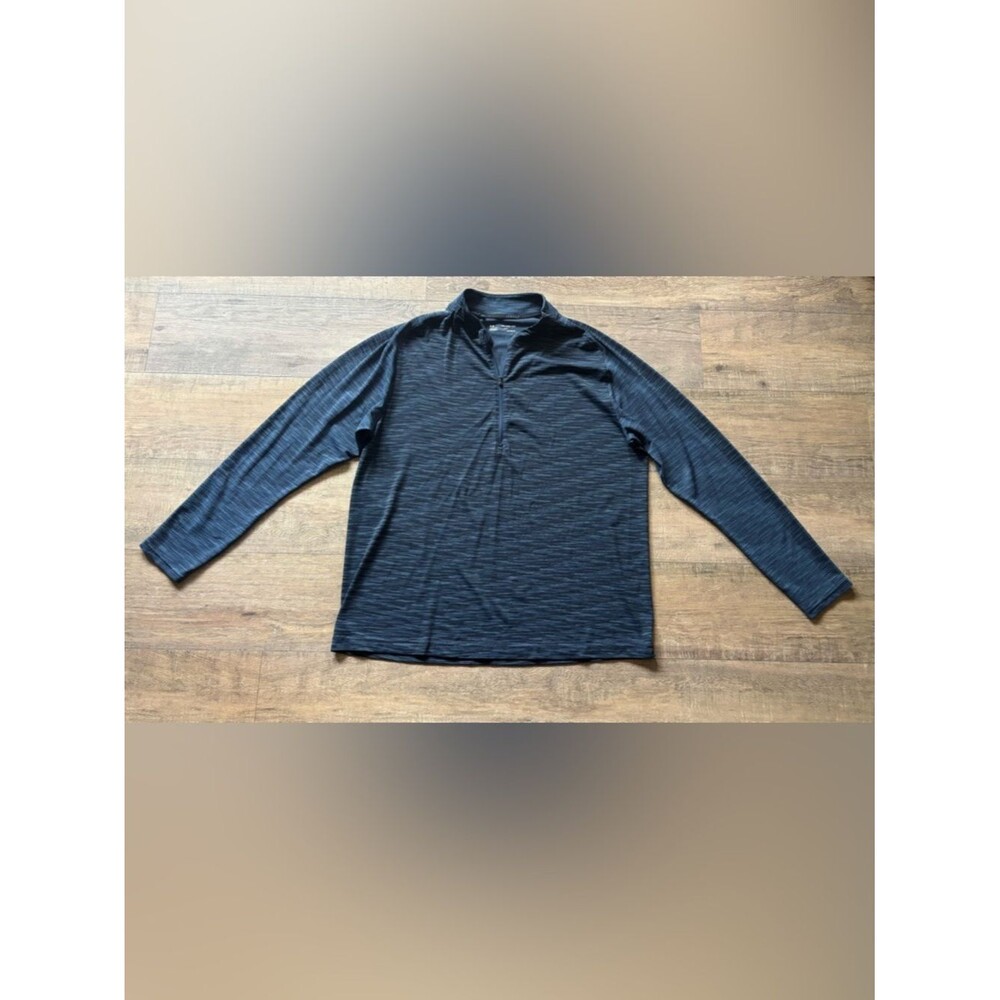 Under Armour Golf mens size 2XL navy blue heat gear long sleeve 1/4 zip pullover